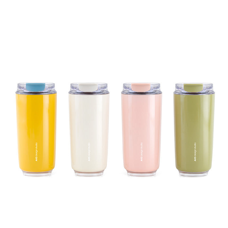 D14 Tumbler Thermos Mug Milky White Coffee Mug