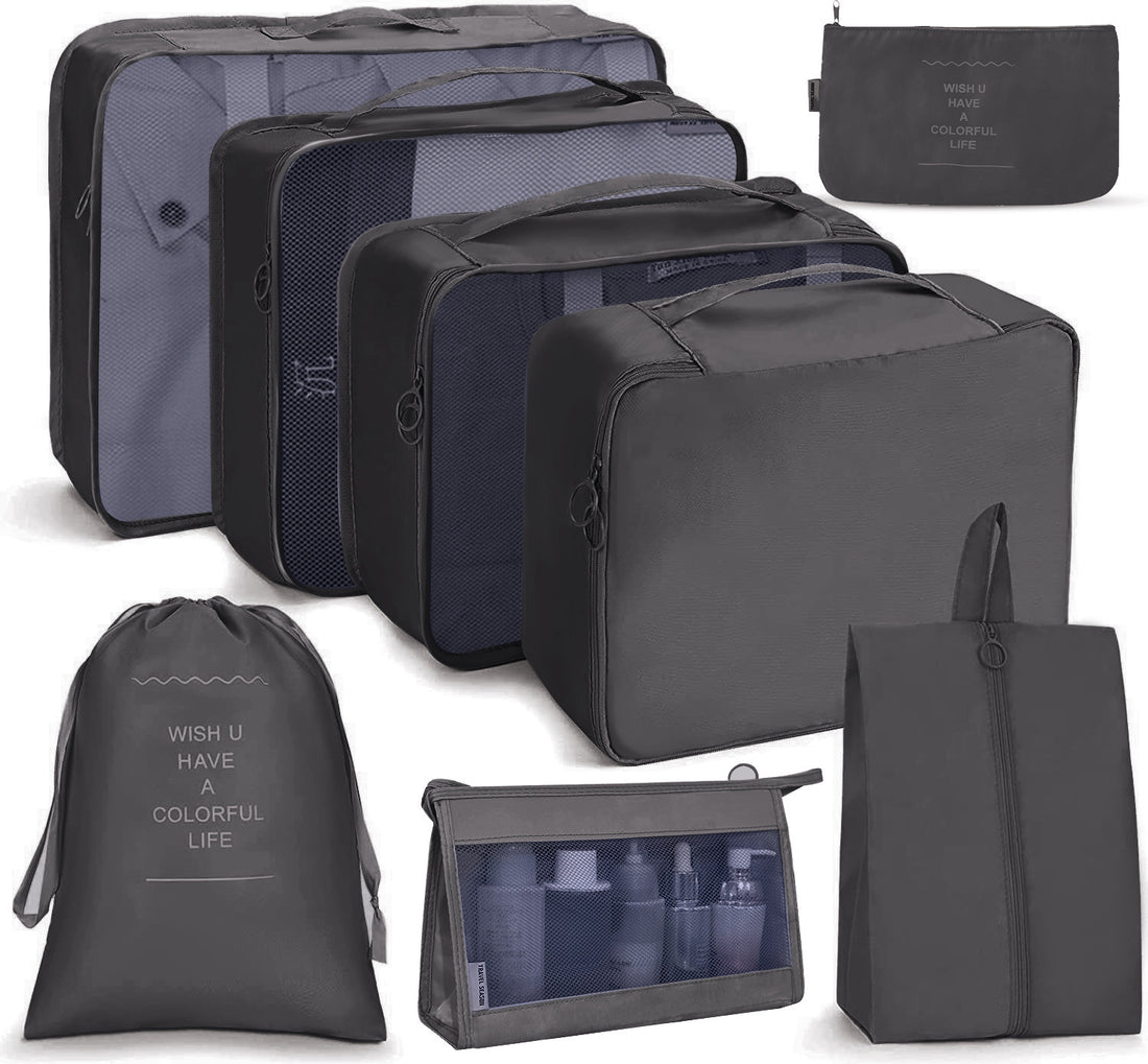 Durable Polyester Packing Cubes with Inspirational Quotes