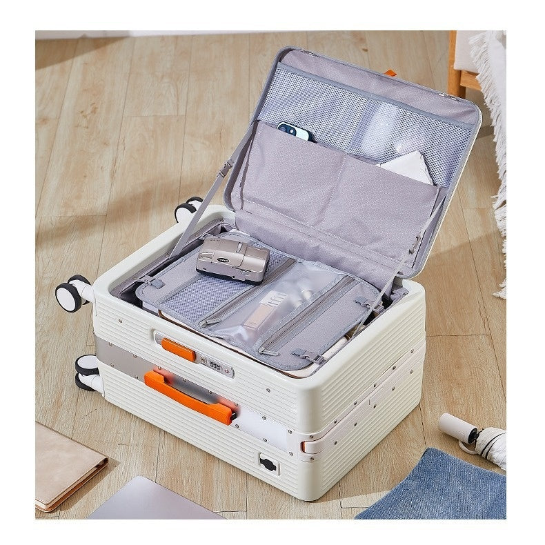 Mixi Wide Handle Travel Luggage Suitcase Rolling Spinner Wheels