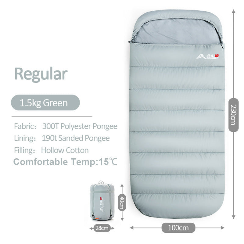 Large Camping Sleeping Bag Lightweight 3 Season Loose Widen Bag Long Size