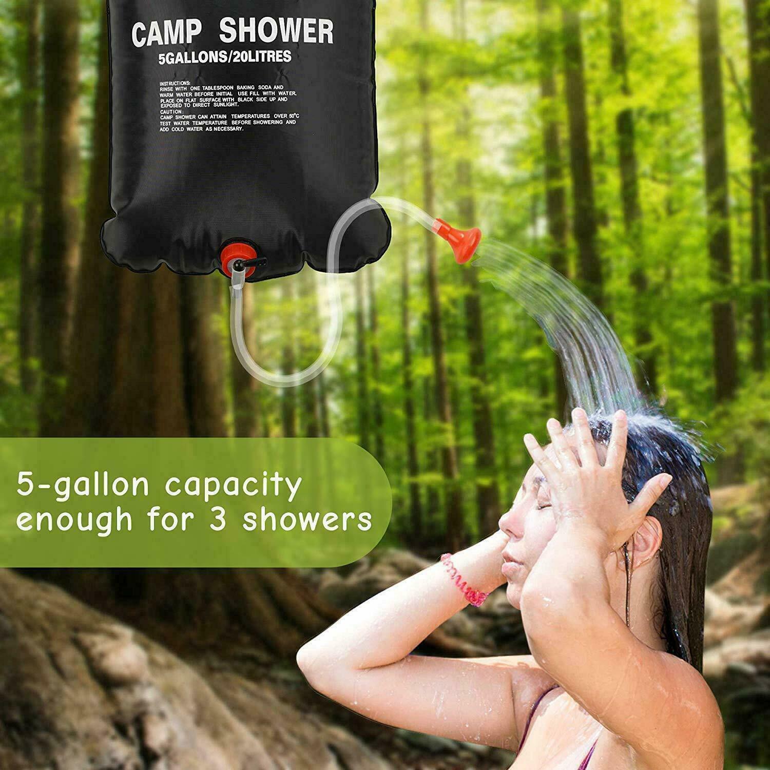 Portable and Lightweight Easy to Fill Outdoor Camp Shower Bag for Travel
