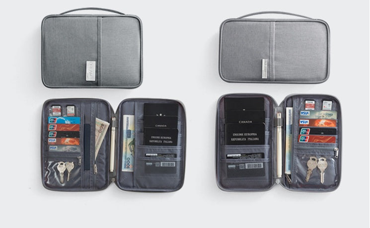 Travel Wallet Family Passport Holder Multi-pockets Waterproof Document Case