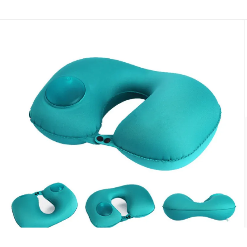 1pc Travel Pillows Airplanes Inflatable Super Light Portable Neck Pillow