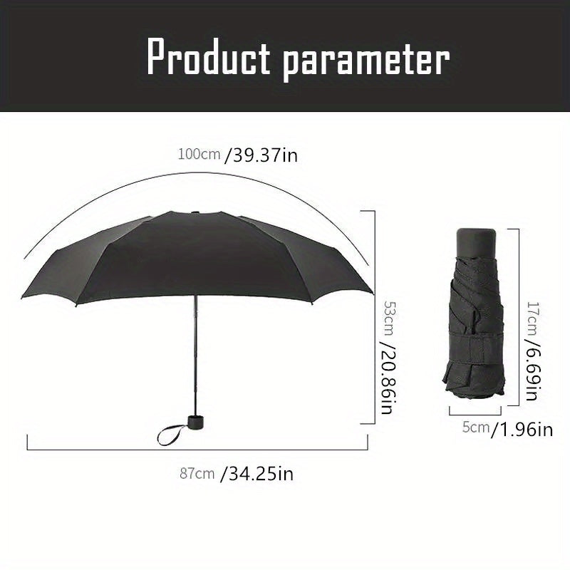 A mini sun umbrella, compact and portable pocket umbrella