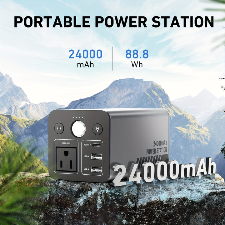 100W Portable Power Station with AC Outlet