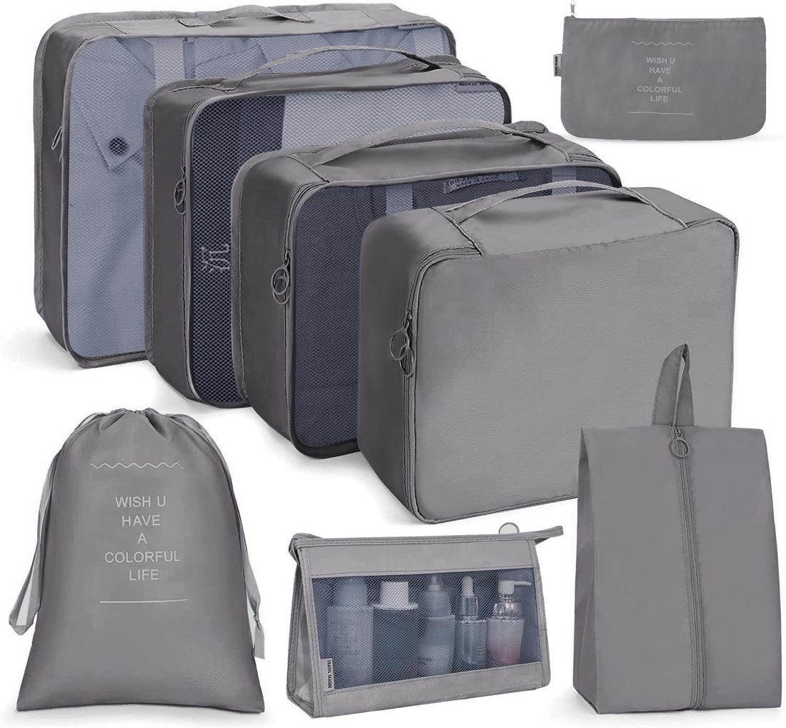Durable Polyester Packing Cubes with Inspirational Quotes