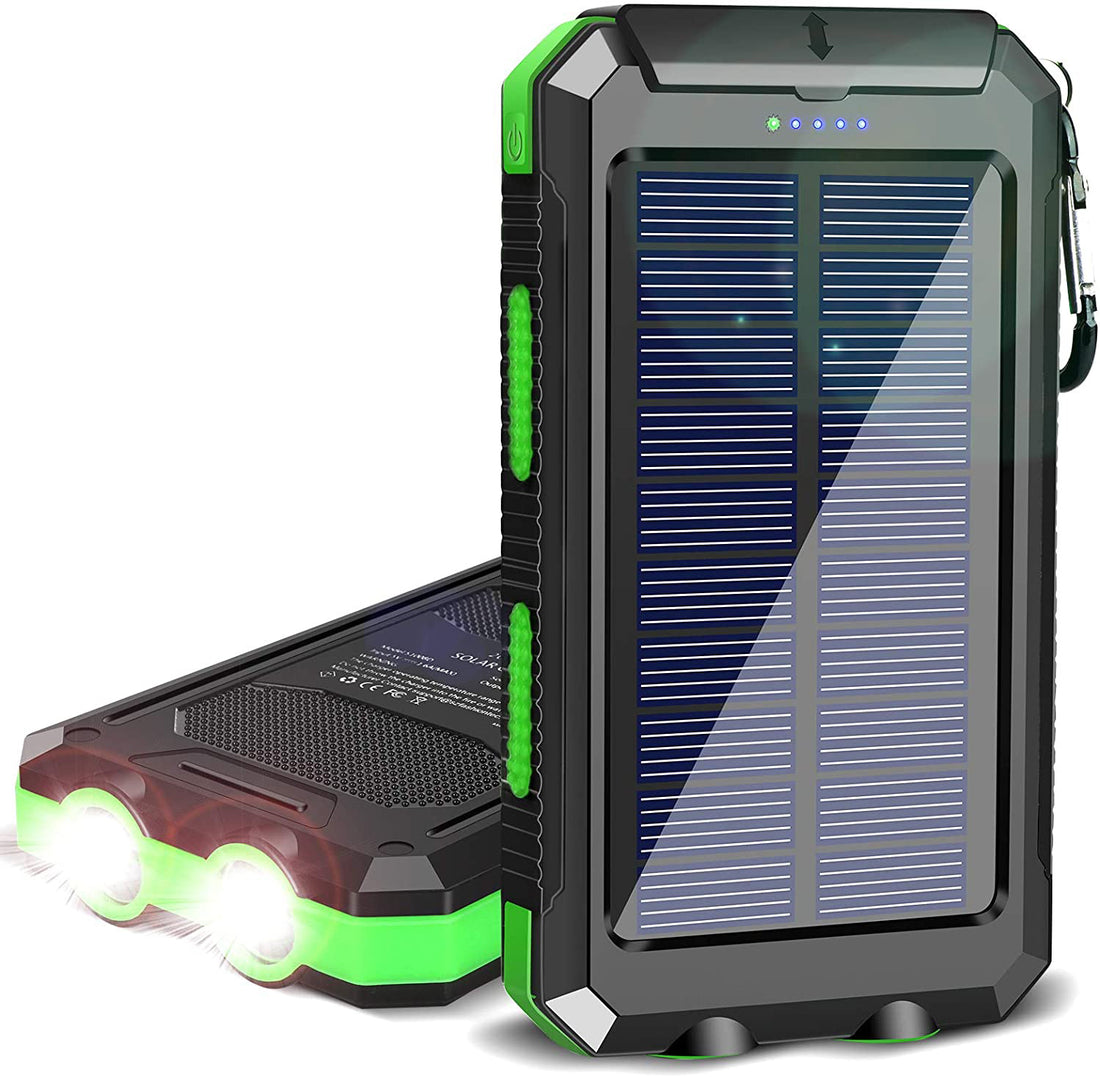10000mAh USB Portable Charger Solar Power Bank