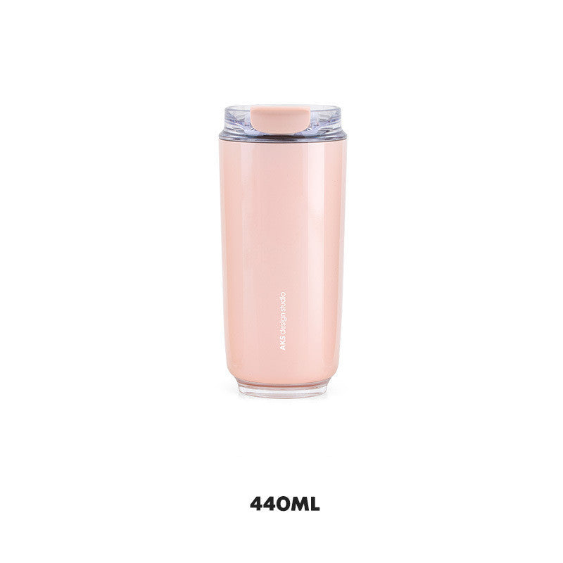 D14 Tumbler Thermos Mug Milky White Coffee Mug
