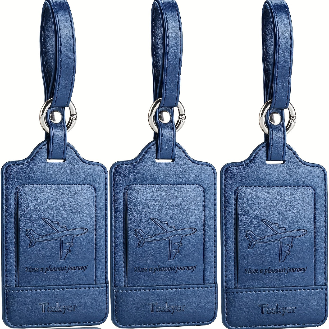 3pcs Luggage Tags, Faux Leather Luggage Tags,