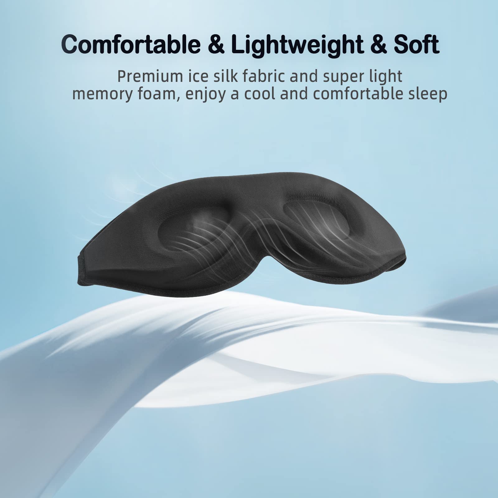 LitBear Sleep Mask for Side Sleeper For Travel