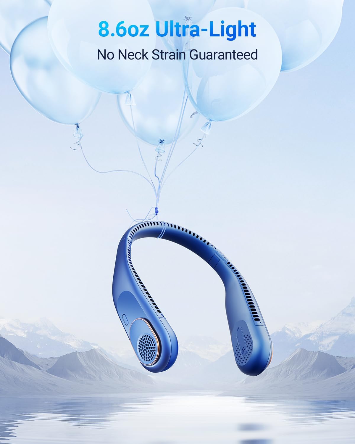 SWEETFULL Portable Neck Fan 360° Cooling Bladeless Personal Fat