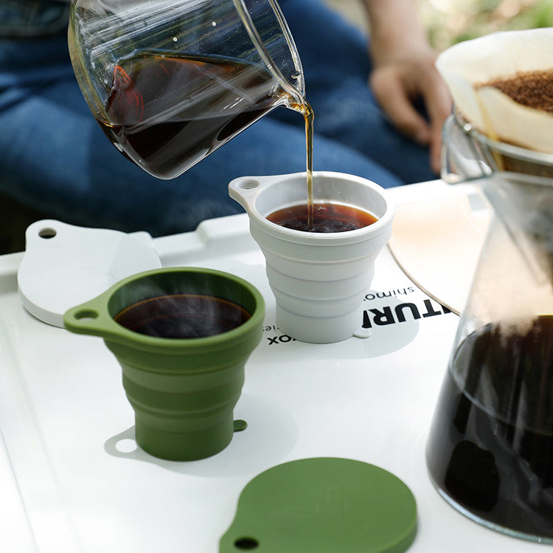 180ml Folding Cup Mini Retractable Cup Silicone Portable Teacup