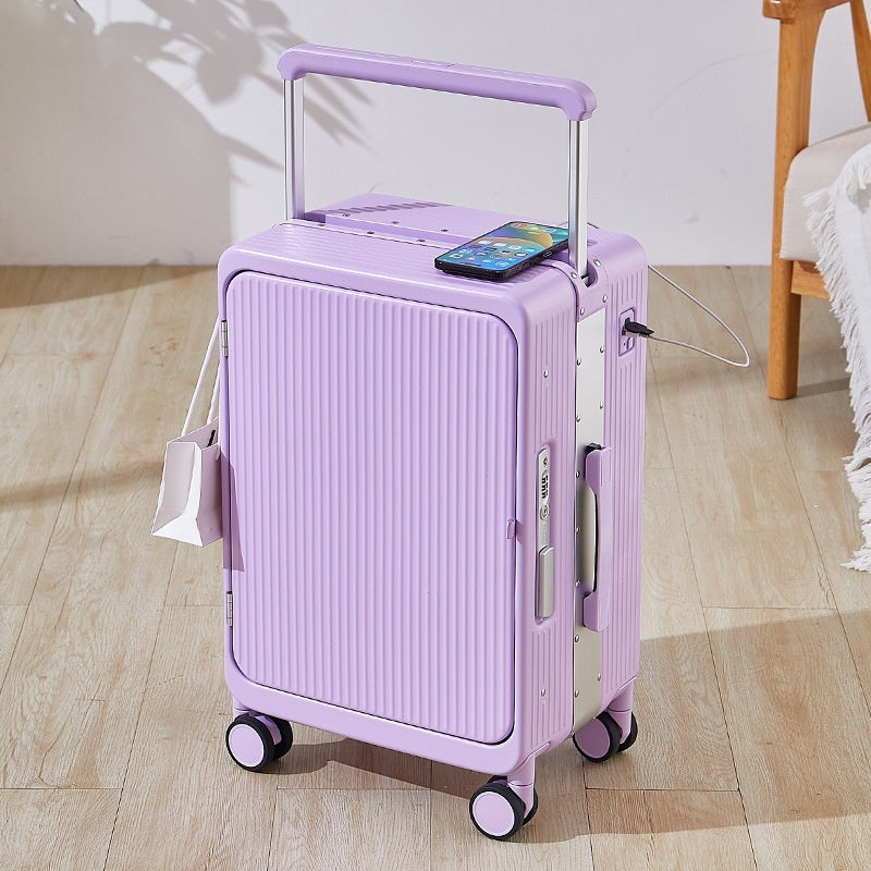 Mixi Wide Handle Travel Luggage Suitcase Rolling Spinner Wheels