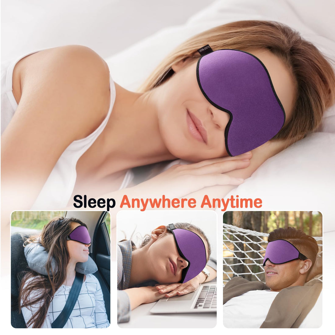 LitBear Sleep Mask for Side Sleeper For Travel