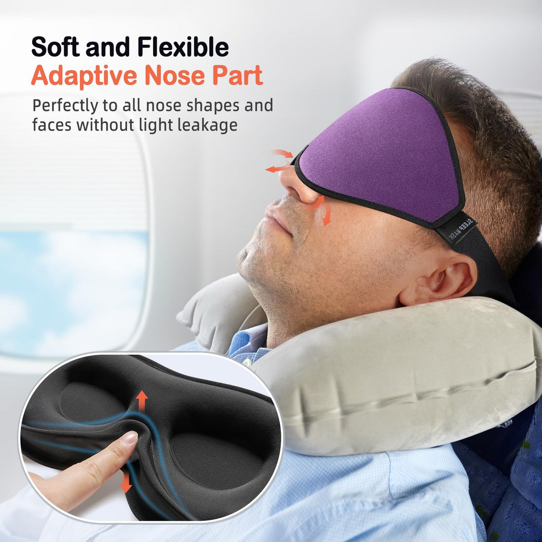 LitBear Sleep Mask for Side Sleeper For Travel