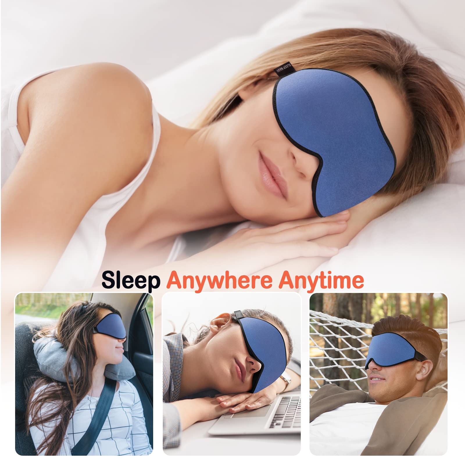 LitBear Sleep Mask for Side Sleeper For Travel