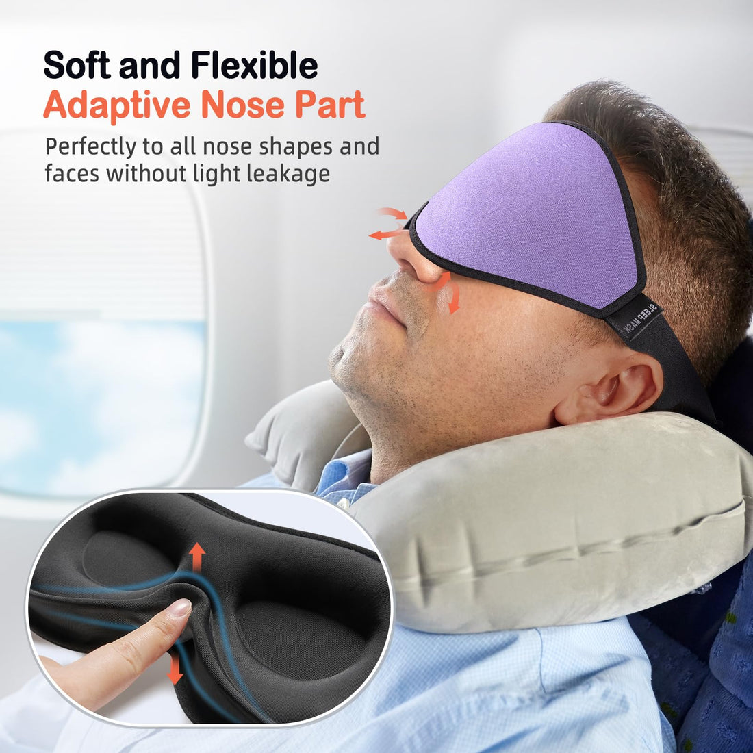 LitBear Sleep Mask for Side Sleeper For Travel