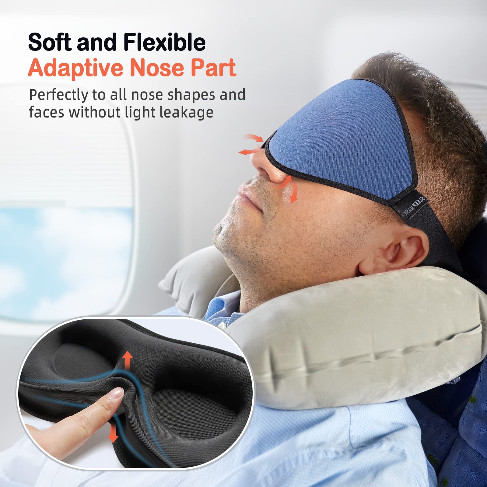 LitBear Sleep Mask for Side Sleeper For Travel