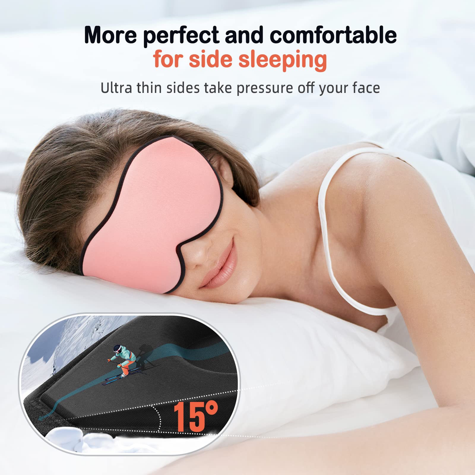 LitBear Sleep Mask for Side Sleeper For Travel