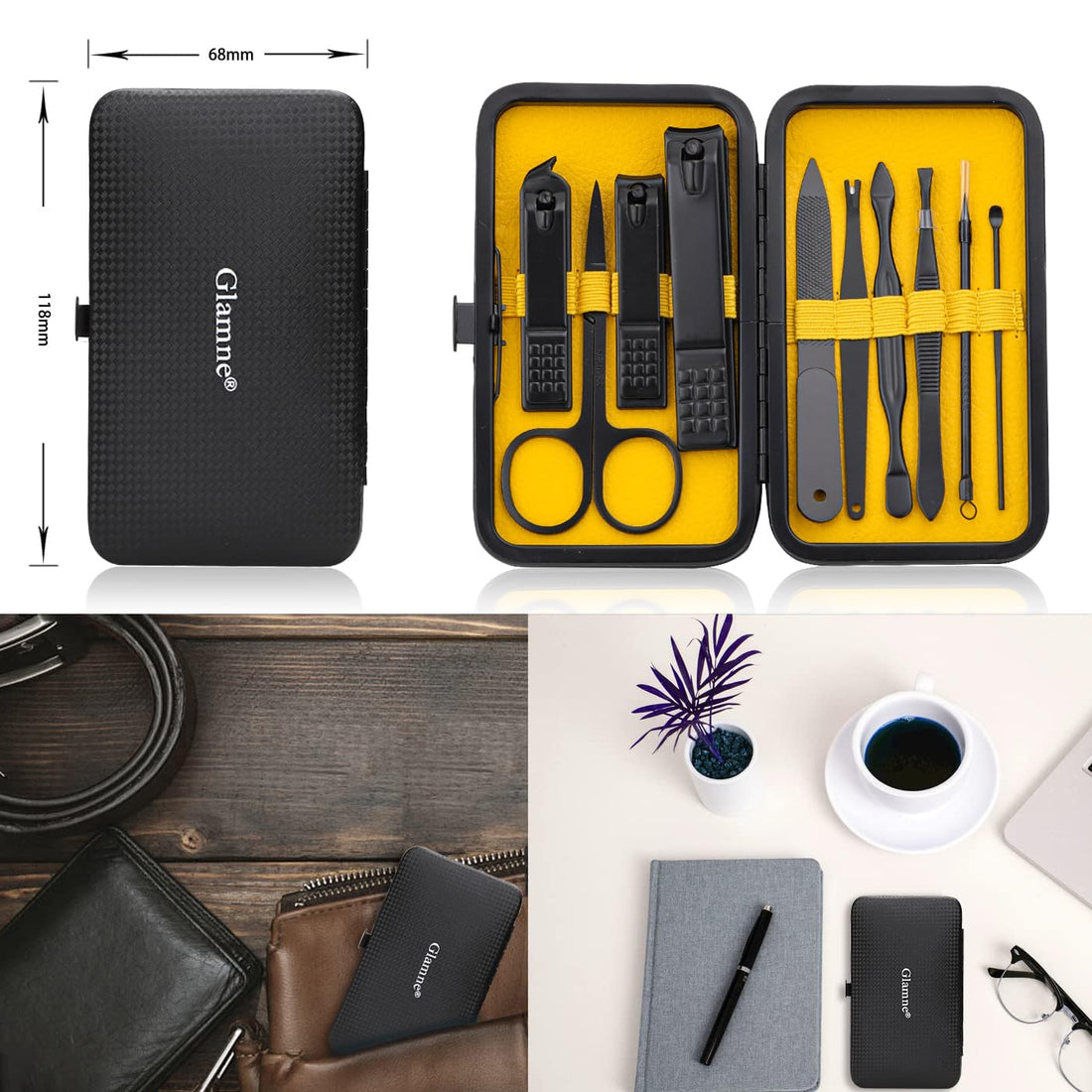 Glamne Manicure Set Nail Clippers Kit Professional Stainless Steel