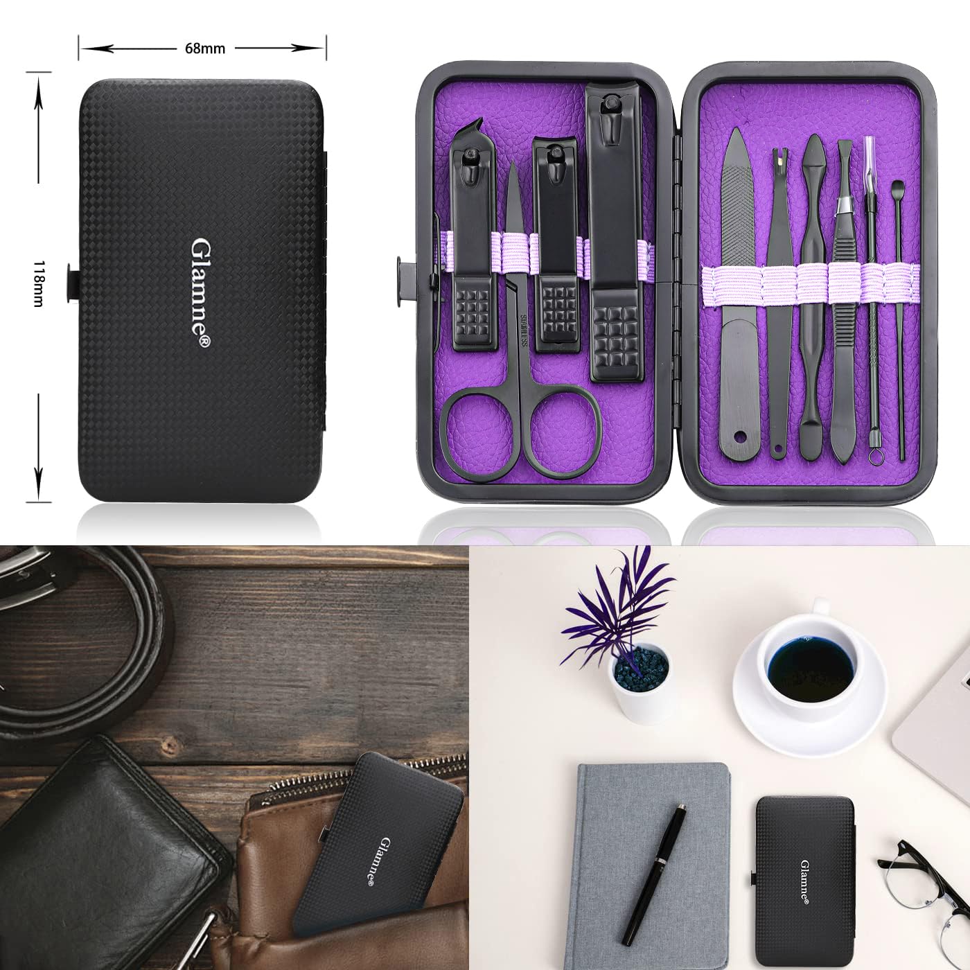 Glamne Manicure Set Nail Clippers Kit Professional Stainless Steel