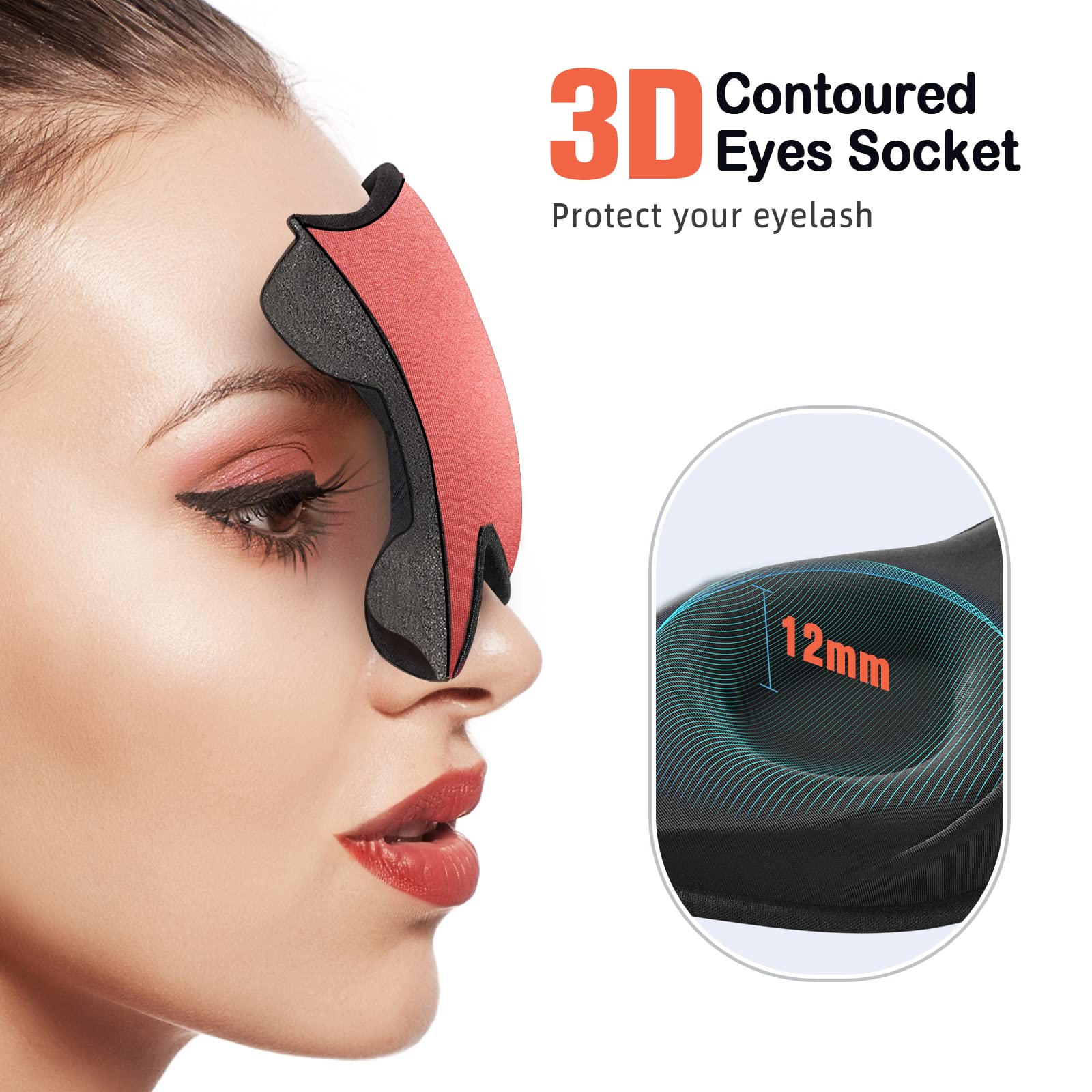 LitBear Sleep Mask for Side Sleeper For Travel