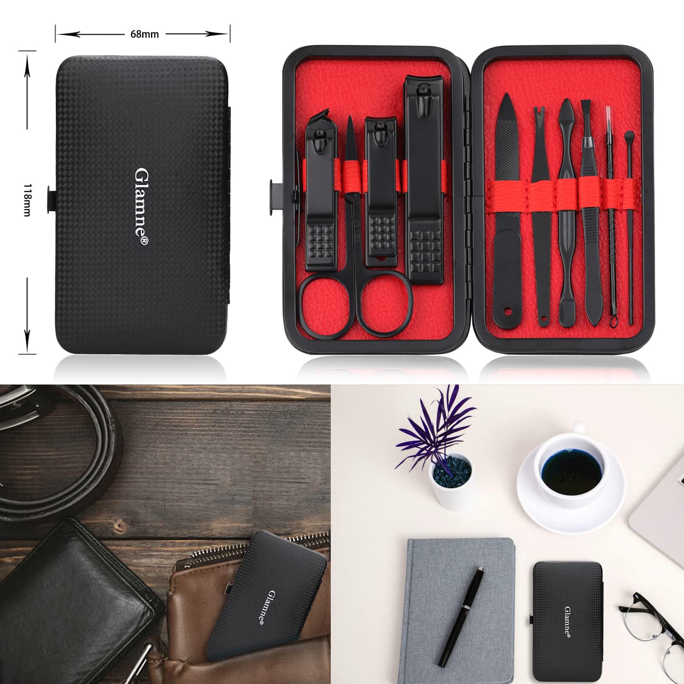 Glamne Manicure Set Nail Clippers Kit Professional Stainless Steel