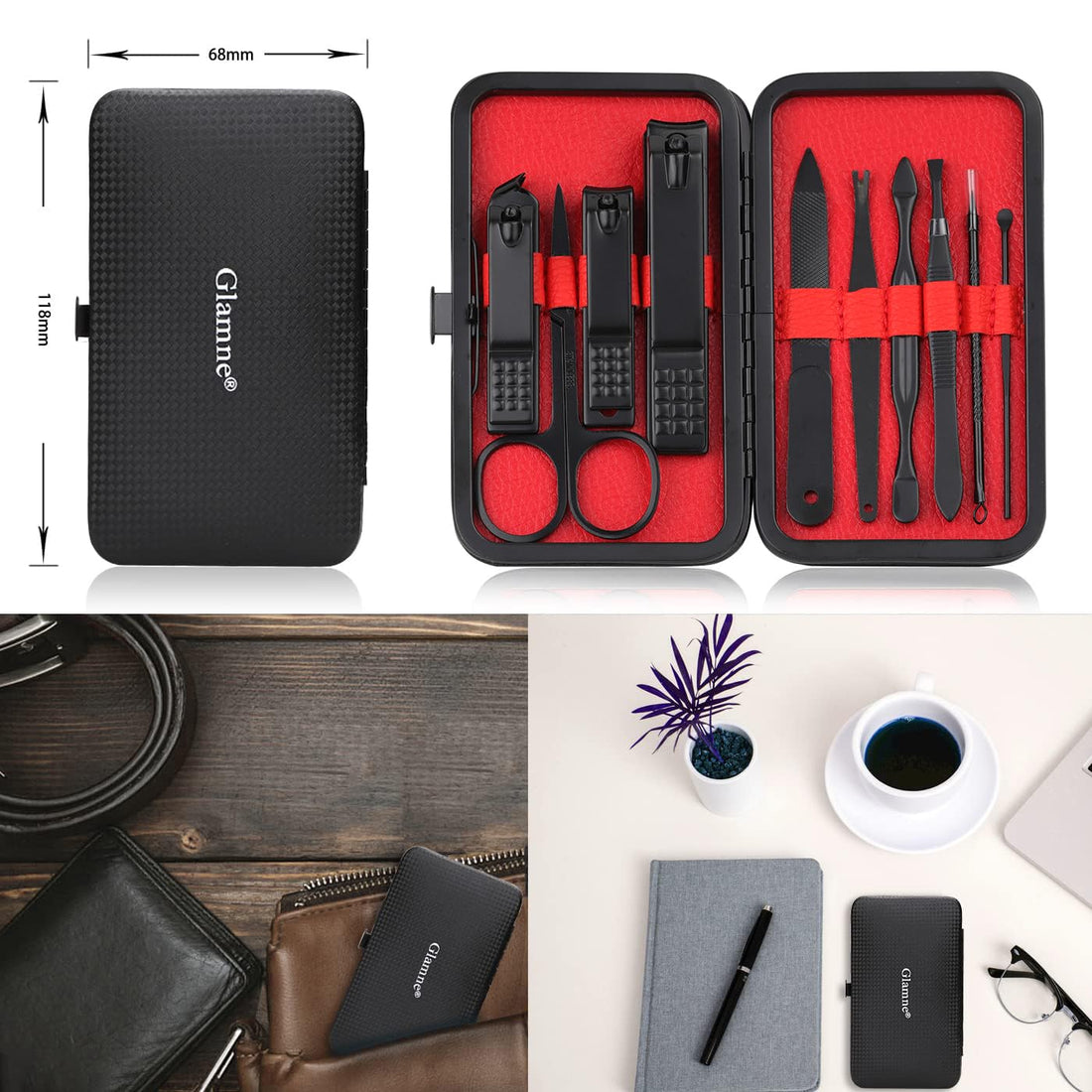 Glamne Manicure Set Nail Clippers Kit Professional Stainless Steel