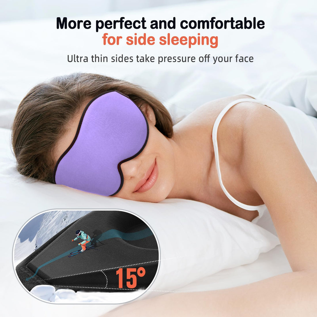 LitBear Sleep Mask for Side Sleeper For Travel