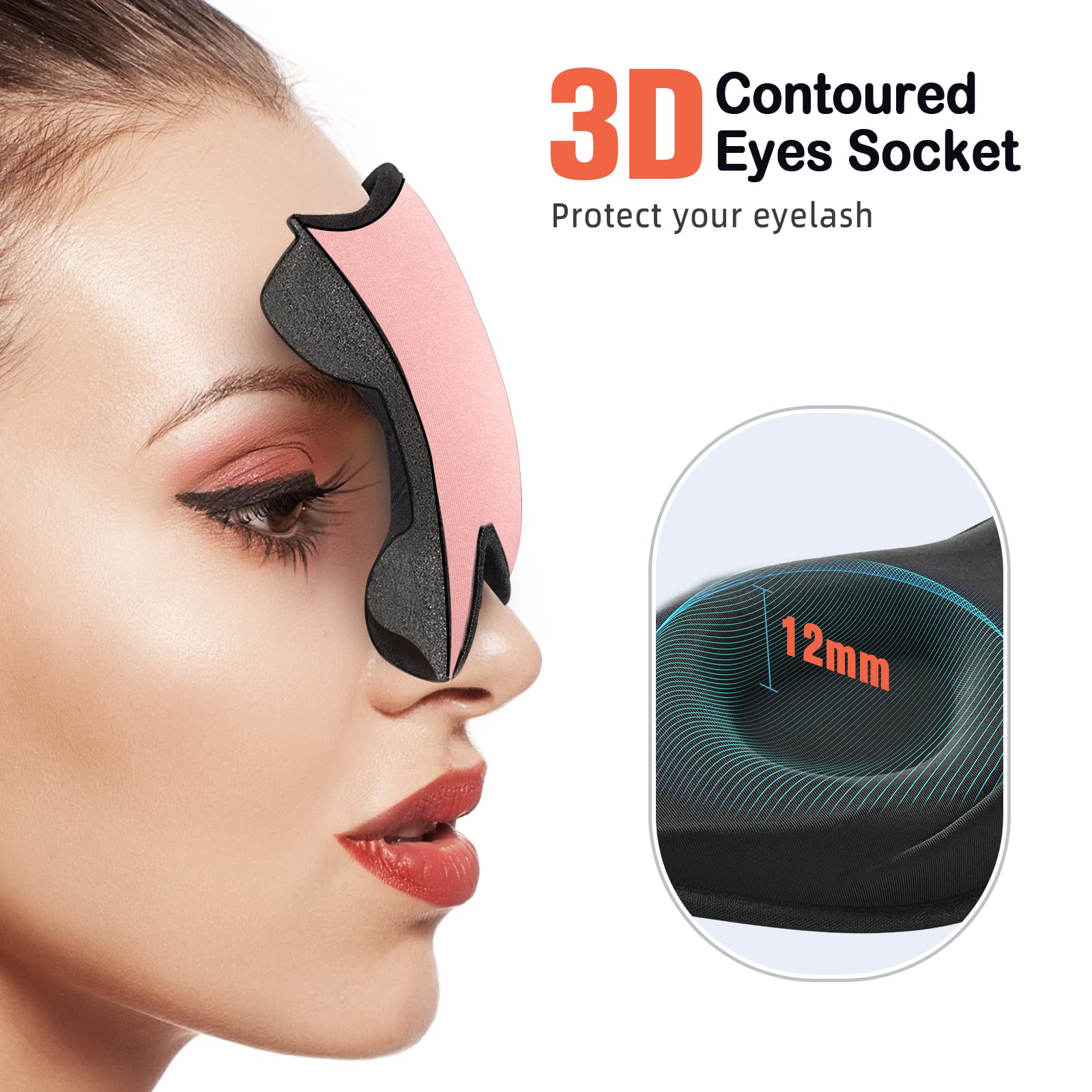 LitBear Sleep Mask for Side Sleeper For Travel