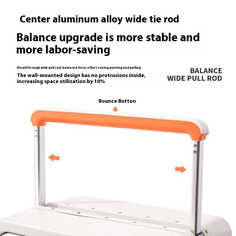 Mixi Wide Handle Travel Luggage Suitcase Rolling Spinner Wheels