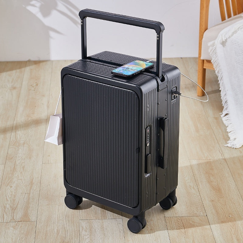Mixi Wide Handle Travel Luggage Suitcase Rolling Spinner Wheels
