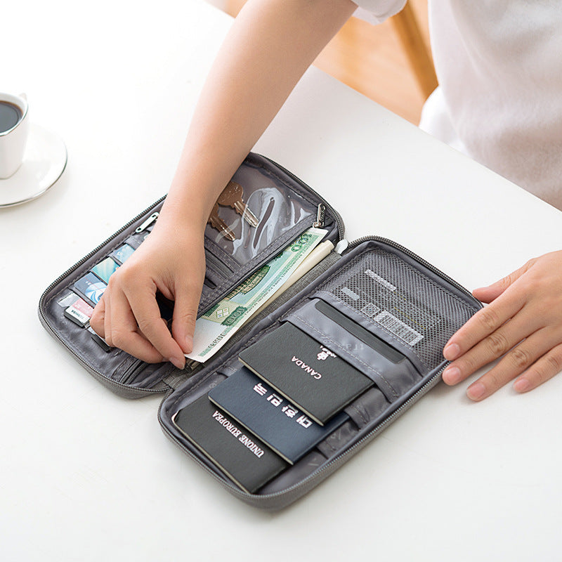 Travel Wallet Family Passport Holder Multi-pockets Waterproof Document Case