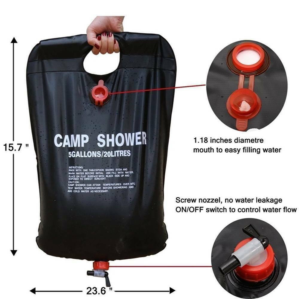 Portable and Lightweight Easy to Fill Outdoor Camp Shower Bag for Travel