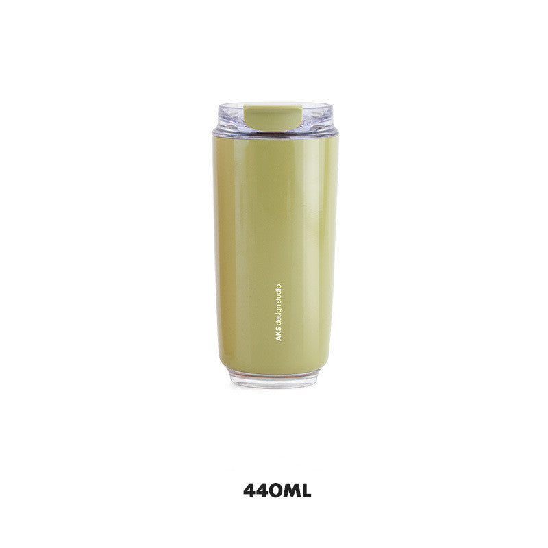 D14 Tumbler Thermos Mug Milky White Coffee Mug