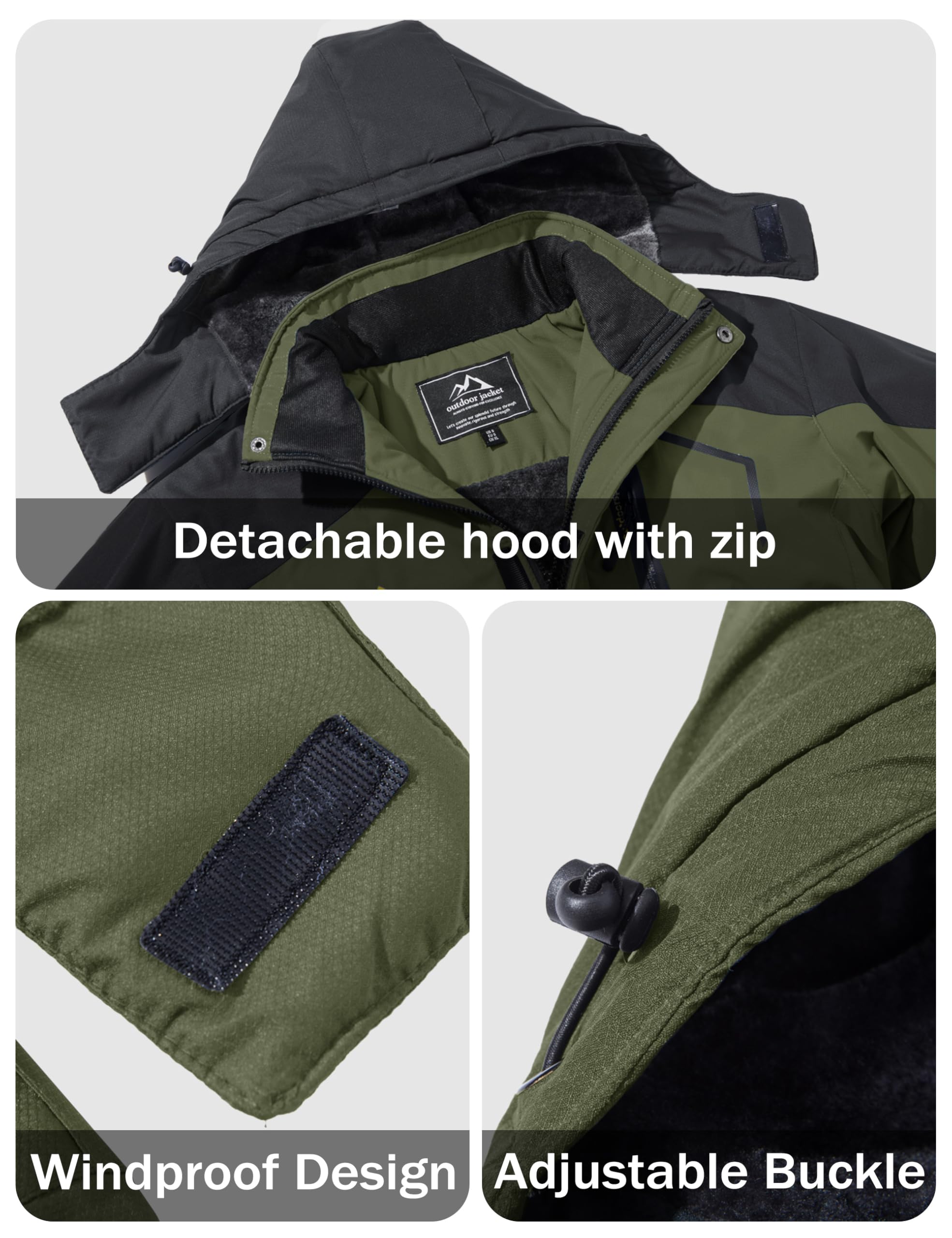 MAGCOMSEN Men's Winter Coats Snow Jacket