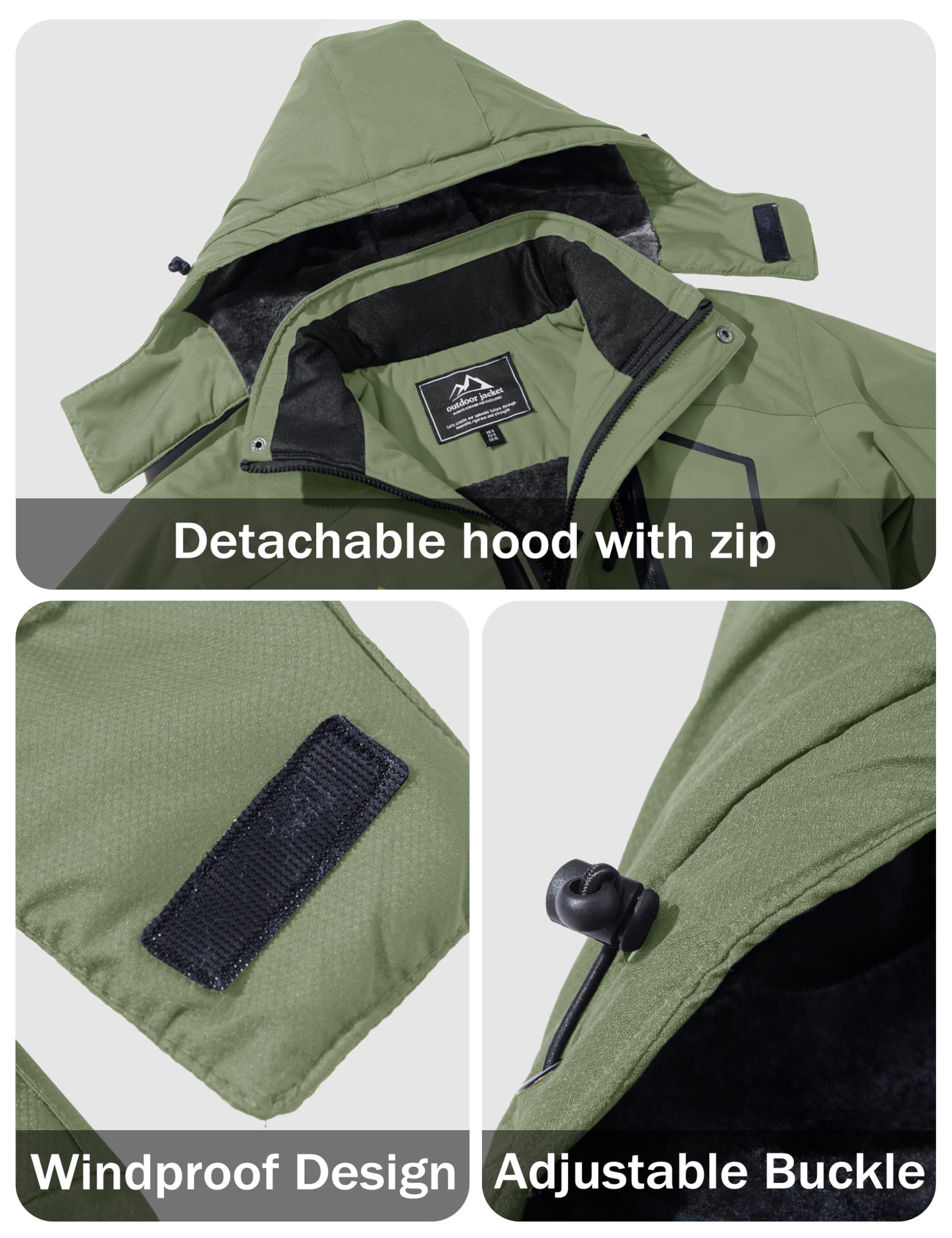 MAGCOMSEN Men's Winter Coats Snow Jacket