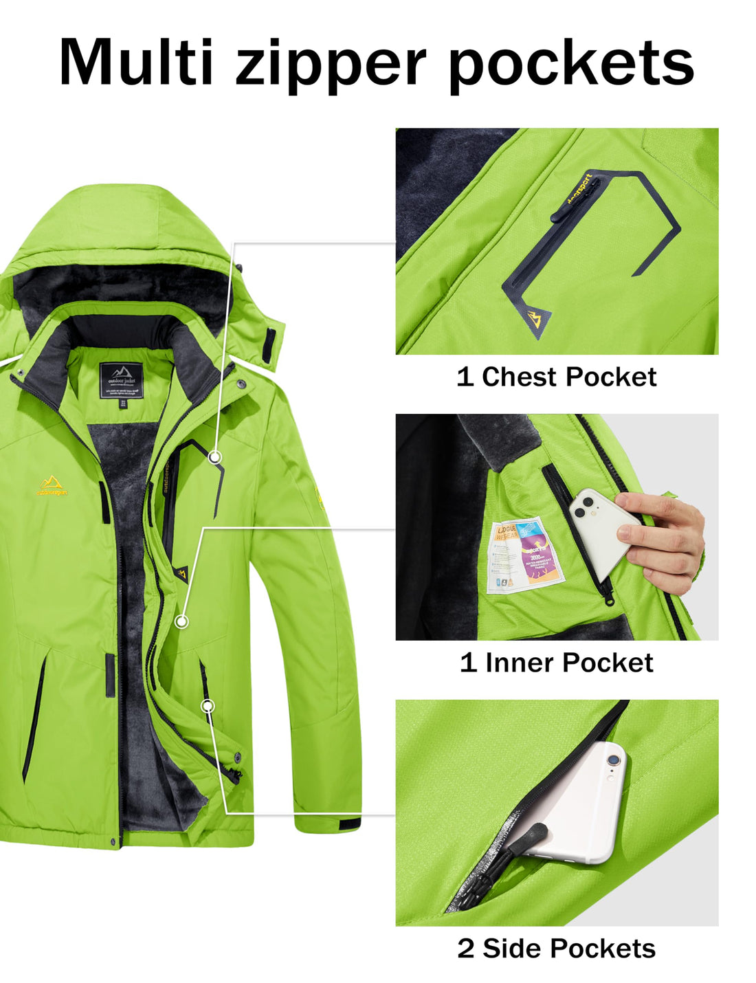 MAGCOMSEN Men's Winter Coats Snow Jacket