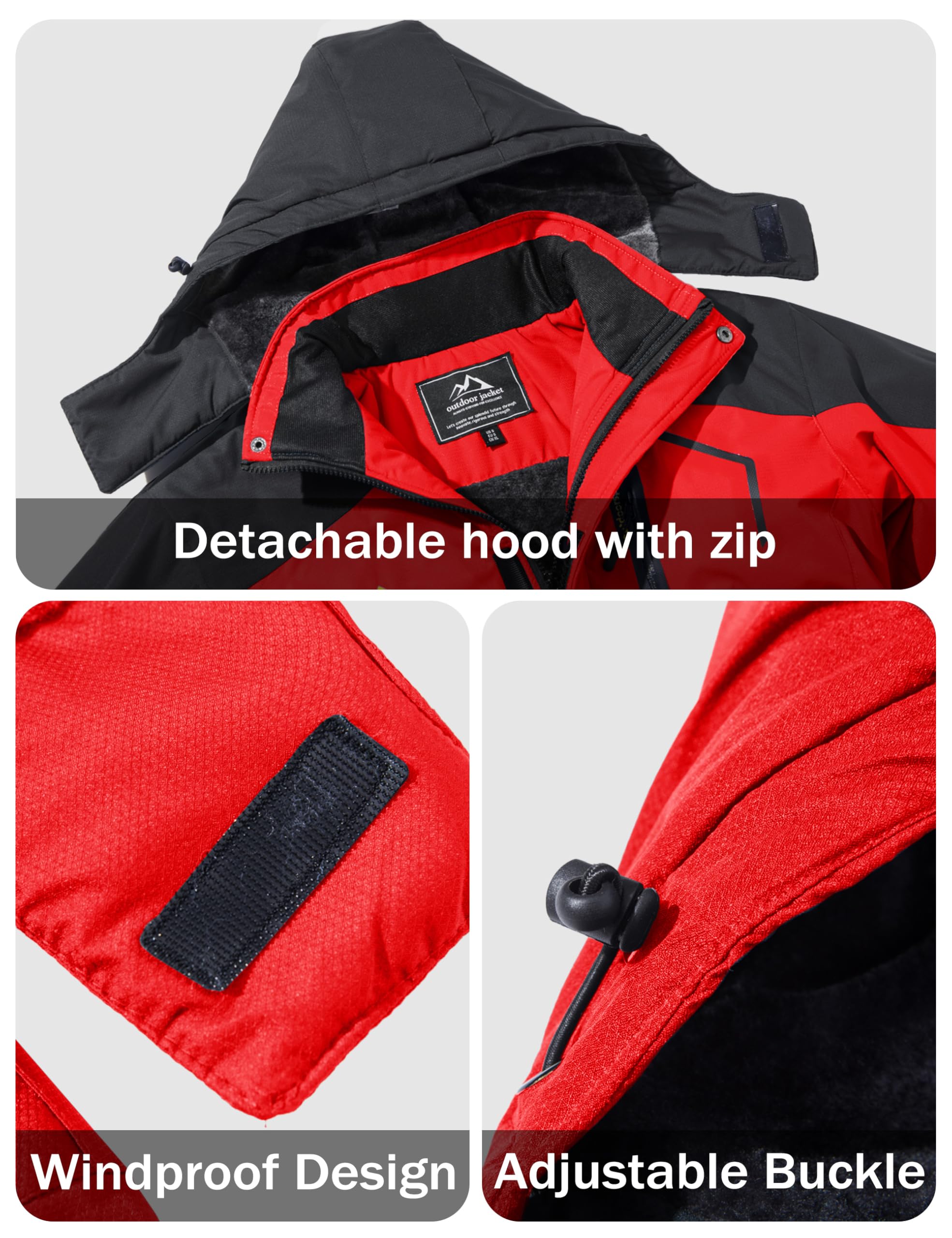 MAGCOMSEN Men's Winter Coats Snow Jacket