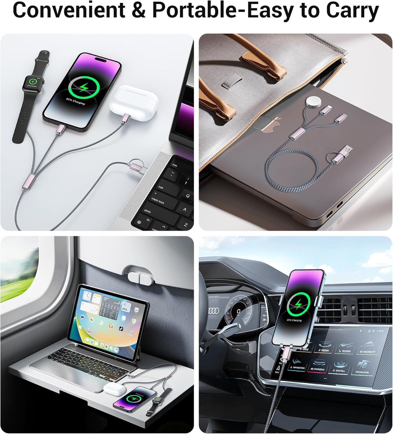 Temdan 3-in-1 USB-C Charging Cable