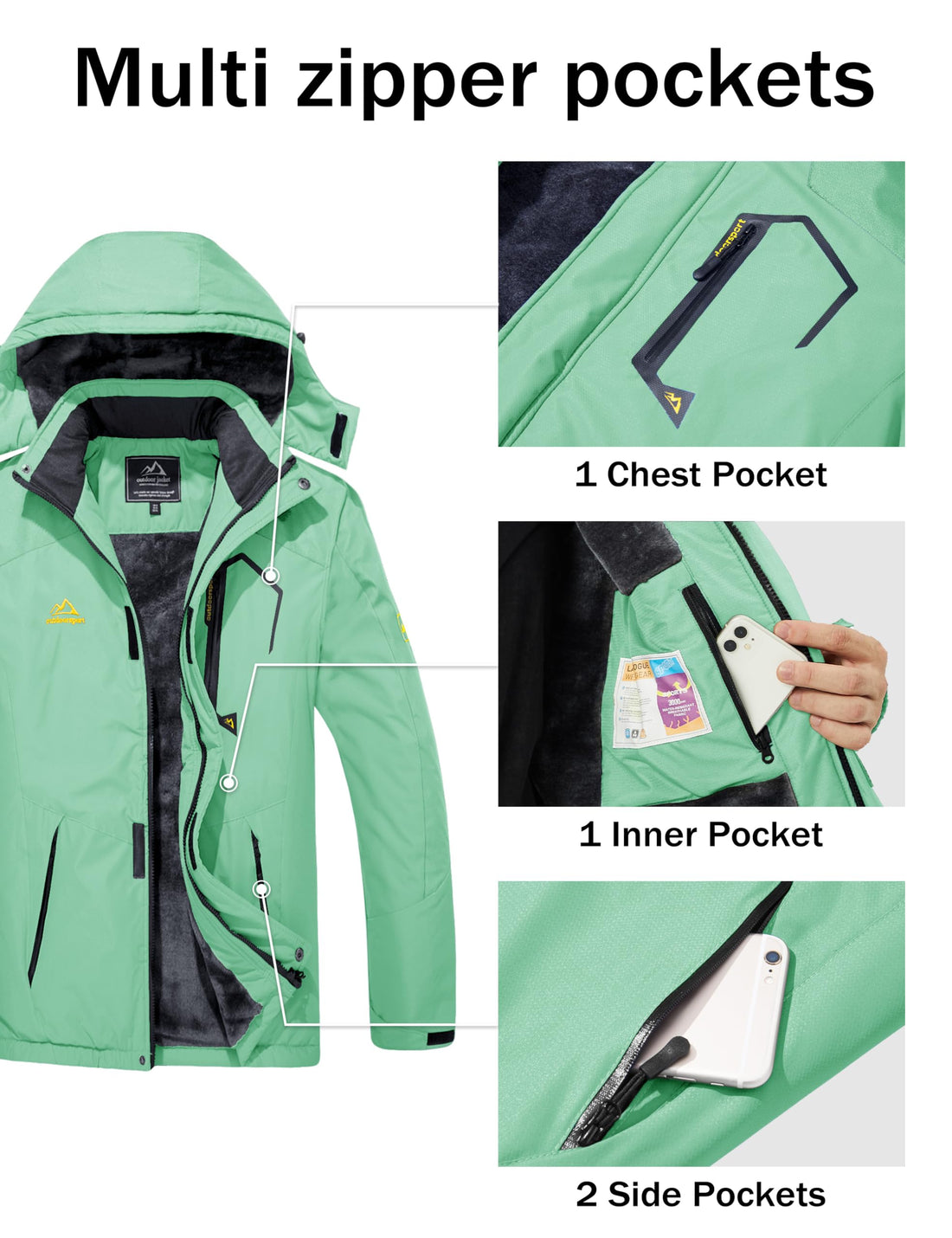 MAGCOMSEN Men's Winter Coats Snow Jacket