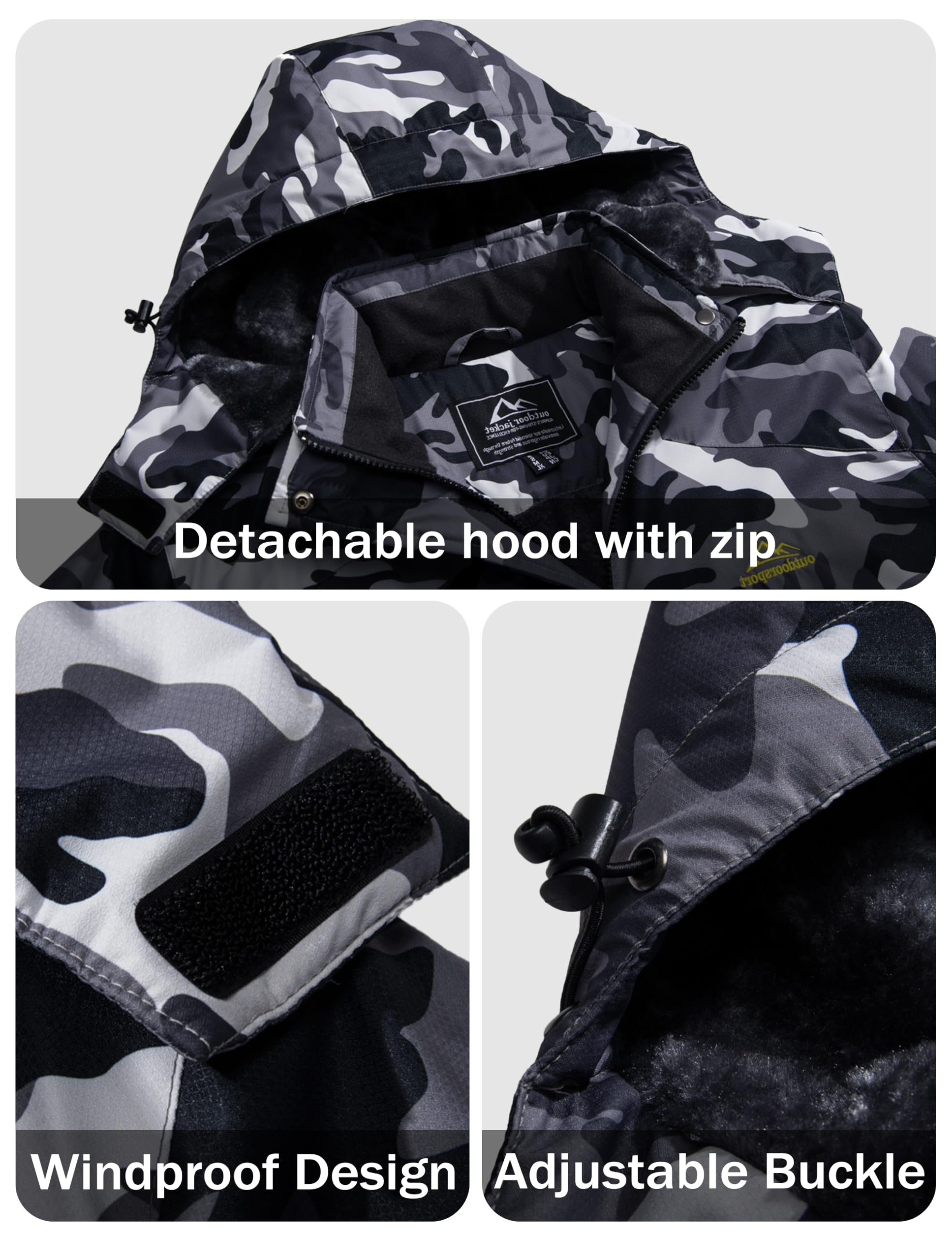 MAGCOMSEN Men's Winter Coats Snow Jacket