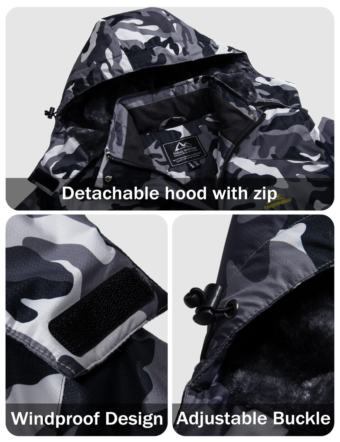 MAGCOMSEN Men's Winter Coats Snow Jacket