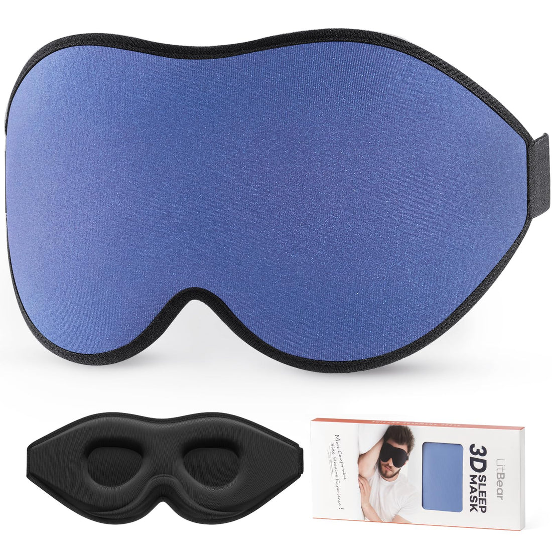 LitBear Sleep Mask for Side Sleeper For Travel