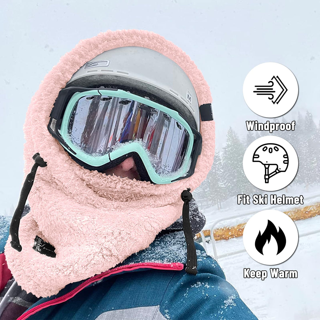 Senllen Balaclava Cold Weather Fleece Windproof Ski Mask
