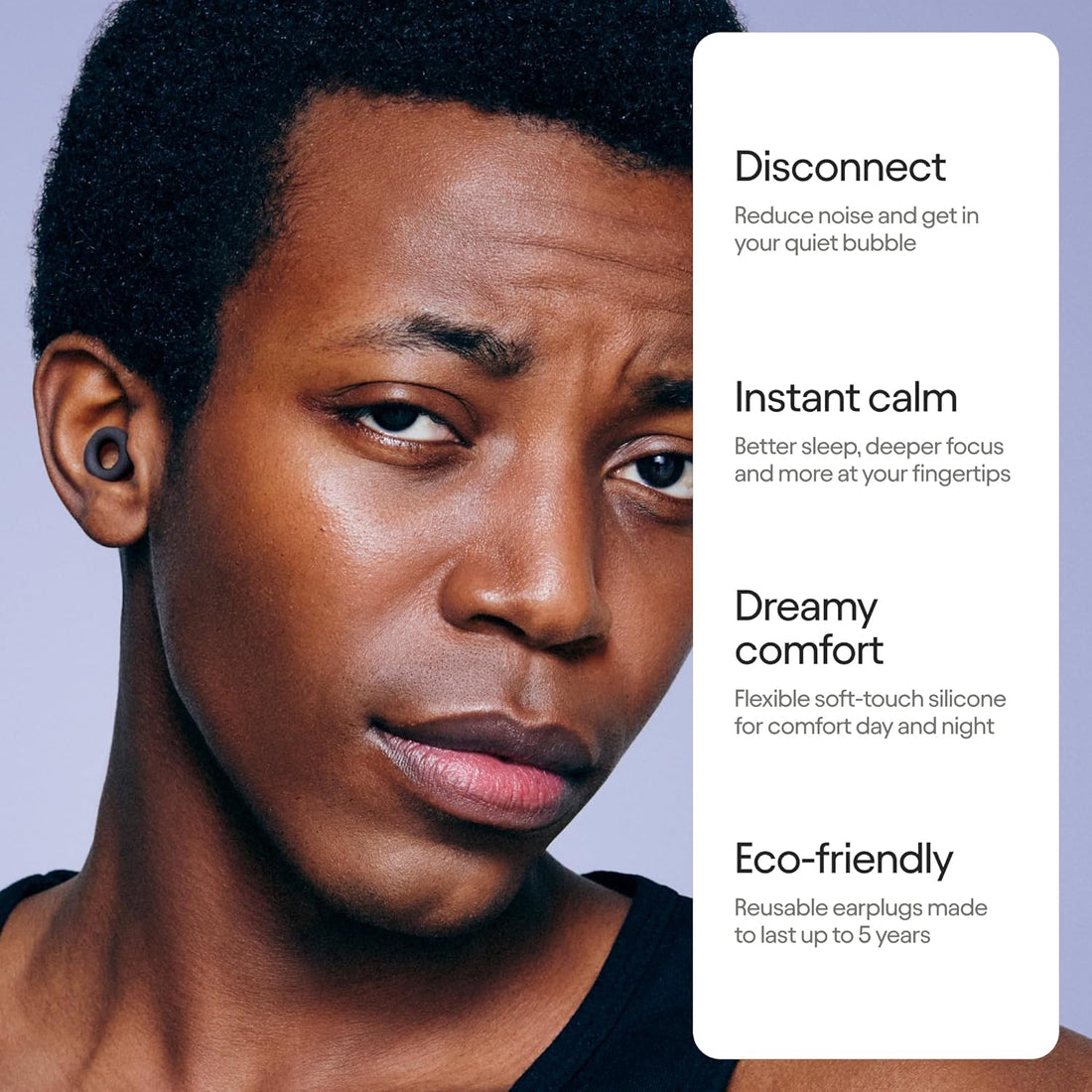 Loop Quiet 2 Earplugs – Reusable Noise-Reducing Earplugs 24dB for Sleep, Focus & Travel