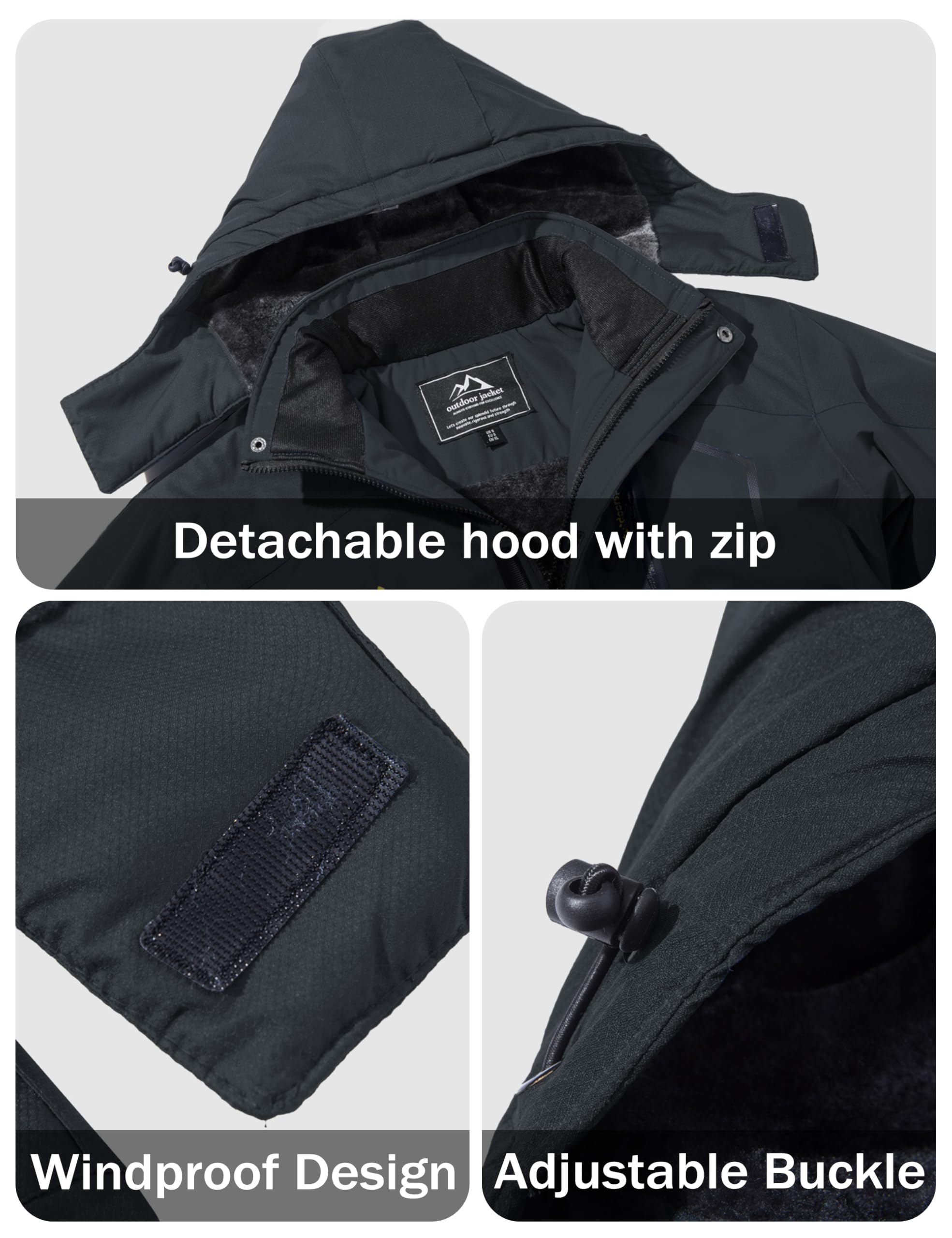 MAGCOMSEN Men's Winter Coats Snow Jacket