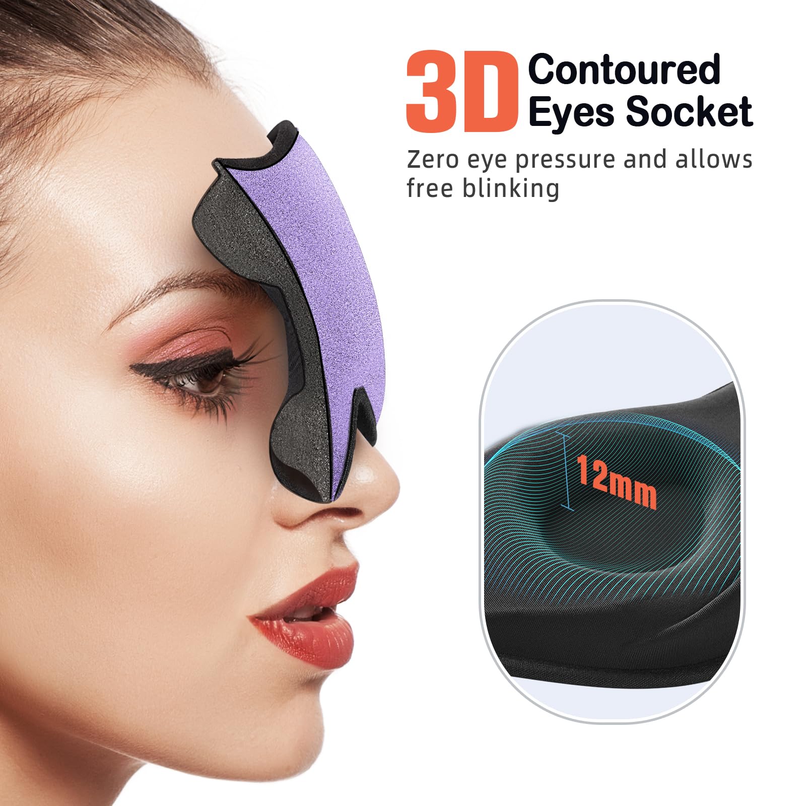 LitBear Sleep Mask for Side Sleeper For Travel