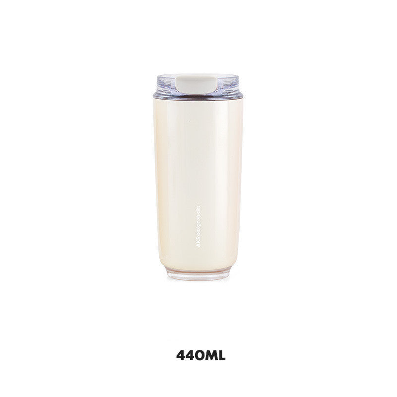 D14 Tumbler Thermos Mug Milky White Coffee Mug