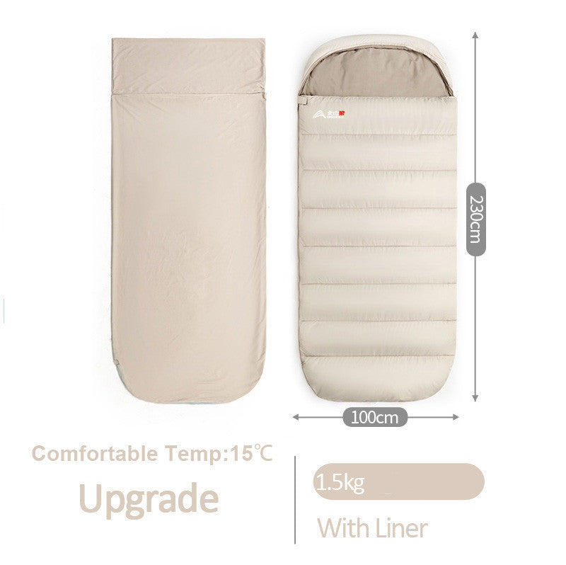 Large Camping Sleeping Bag Lightweight 3 Season Loose Widen Bag Long Size
